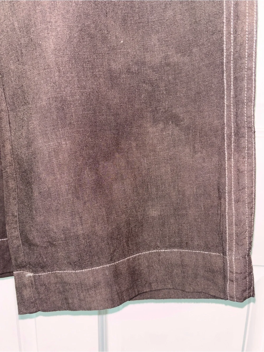 Quince Brown Linen Pants Small-DISCOLORED